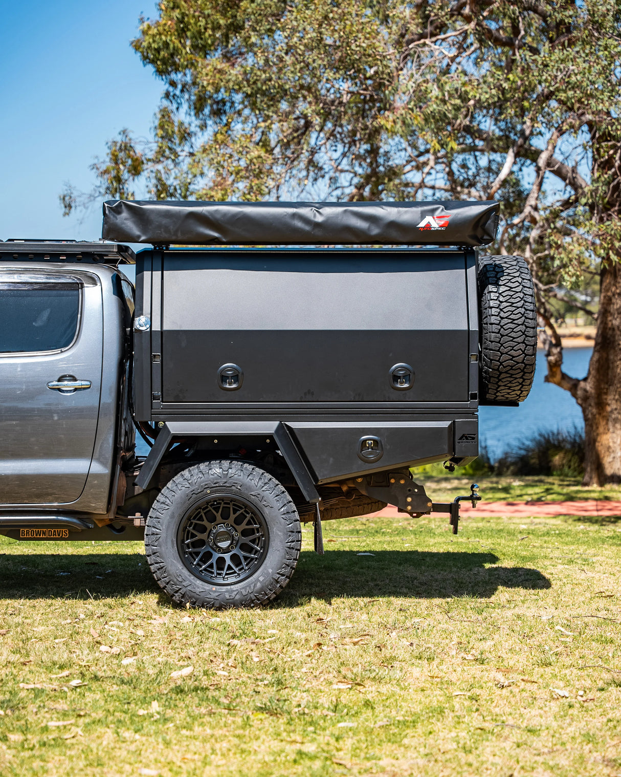 1700mm Aluminium Canopy - Matte Black