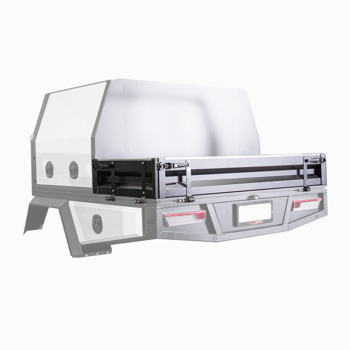 Heavy Duty Tray Side Kit - 700mm - Matte Black