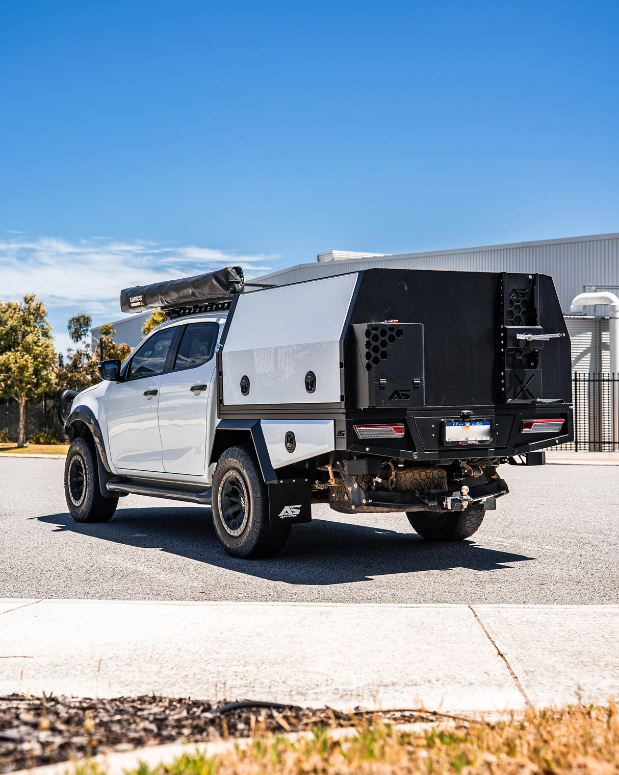 1700mm Aluminium Canopy - Matte Black