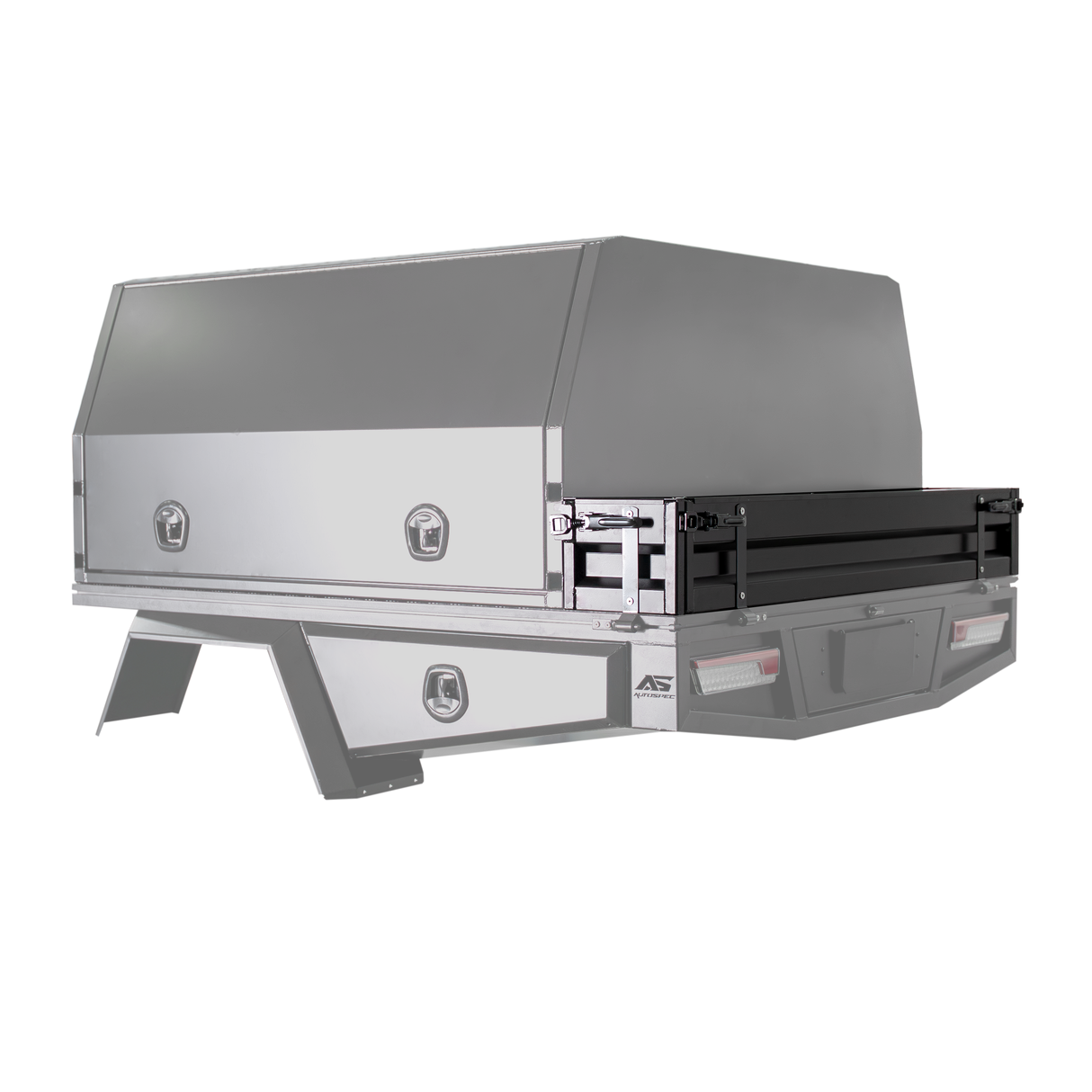 Heavy Duty Tray Side Kit - 300mm - Matte Black