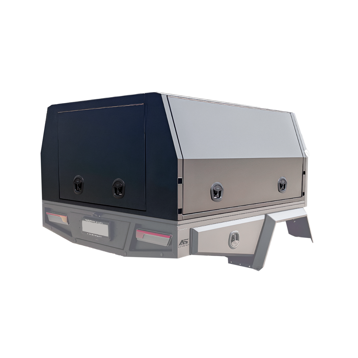 1700mm Aluminium 3 Door Canopy - Matte Black