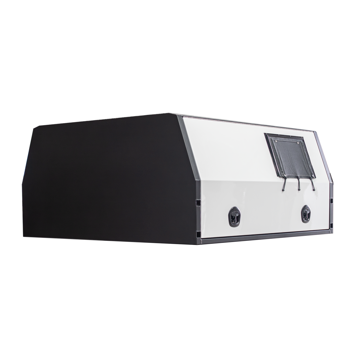 1700mm Aluminium Canopy with Dog Box Section - Matte Black