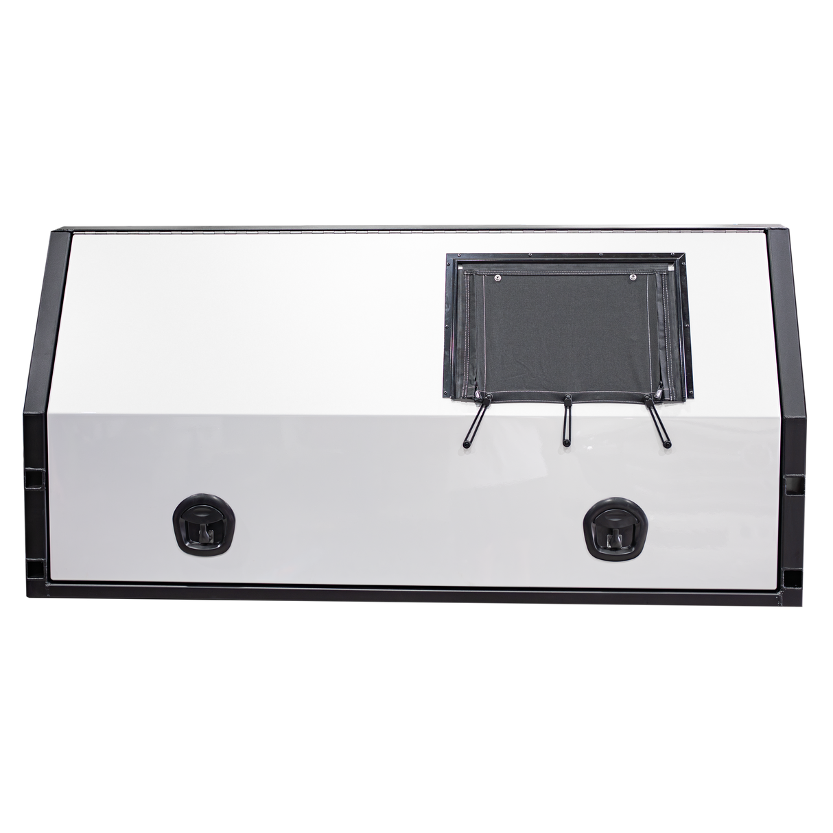 1700mm Aluminium Canopy with Dog Box Section - Matte Black