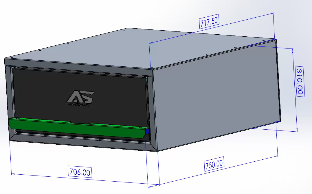 Medium Aluminium Storage Drawer – Heavy Duty Slides V2