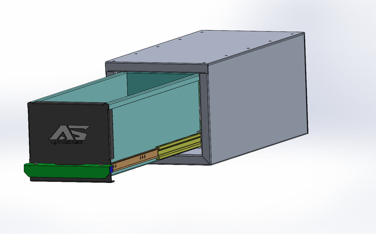 Small Aluminium Storage Drawer – Heavy Duty Slides V2