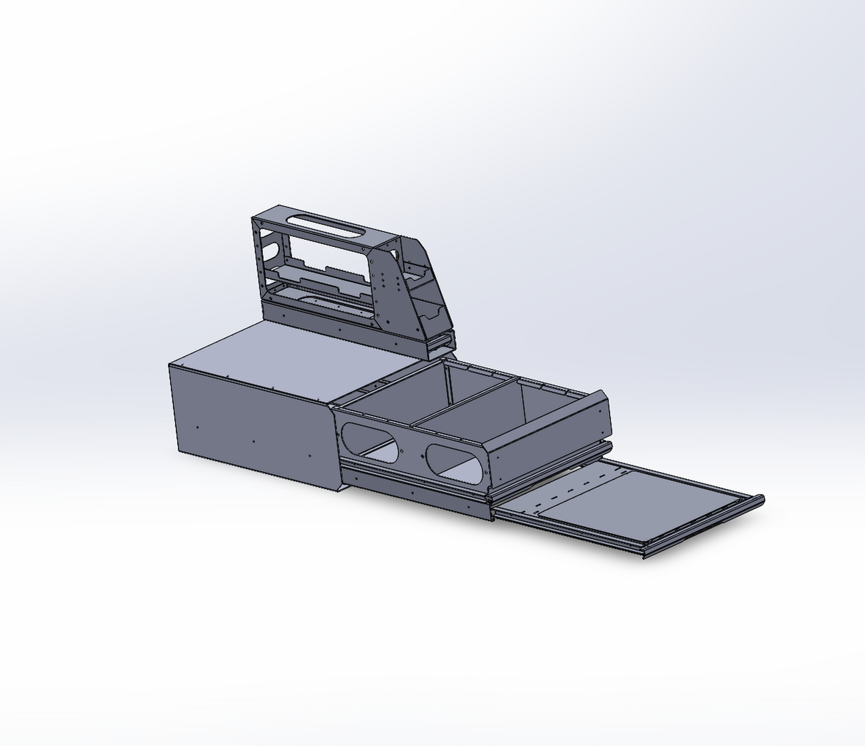 Micro 125mm Pantry Slide For Use With Kitchen Unit