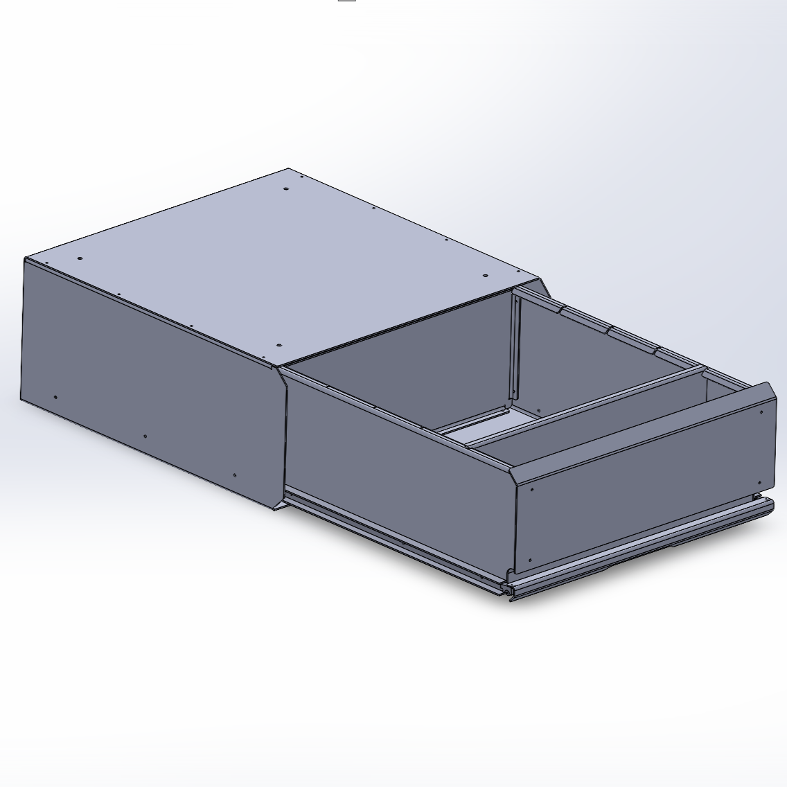 Large Aluminium Storage Drawer - Heavy Duty Slides
