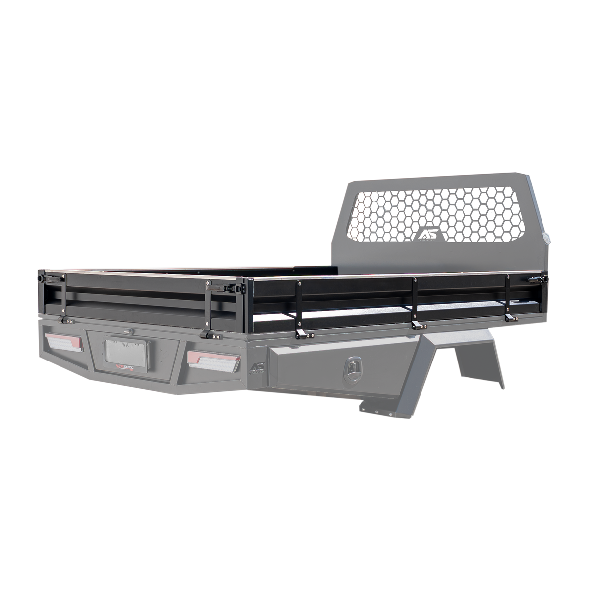 Heavy Duty Tray Side Kit - 2400mm - Matte Black