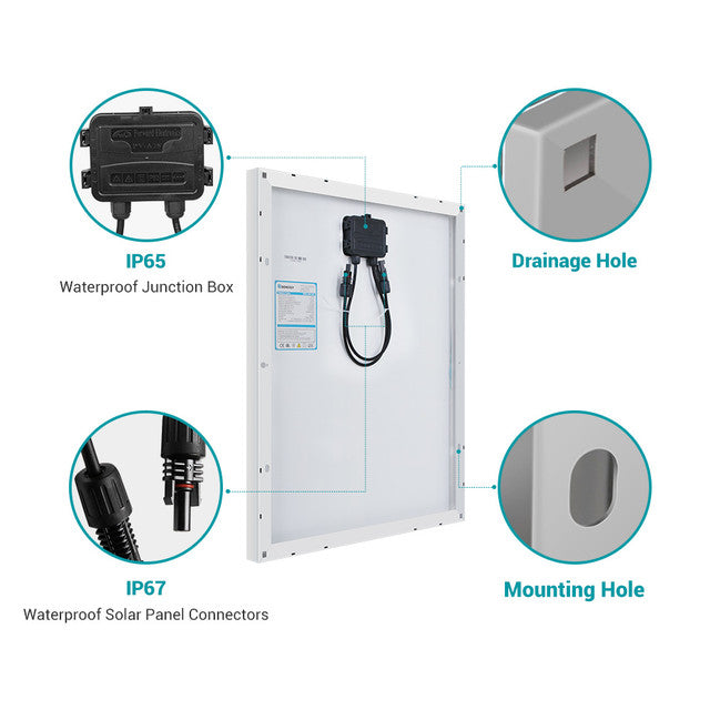 Renogy 12Volt 50W Rigid Solar Panel