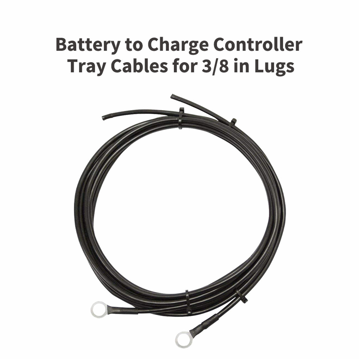 Renogy Battery to Charge Controller Tray Cables 8FT/2M 10AWG for 3/8 in Lugs