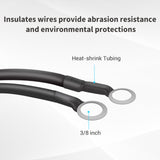 Renogy Battery to Charge Controller Tray Cables 8FT/2M 6AWG for 3/8 in Lugs