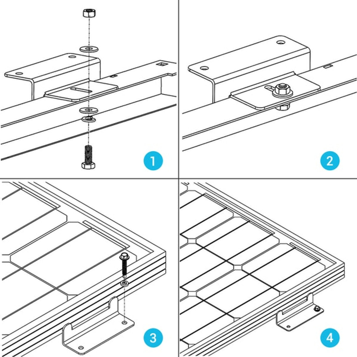 Renogy Solar Panel Mounting - Z Bracket (Set of 4)