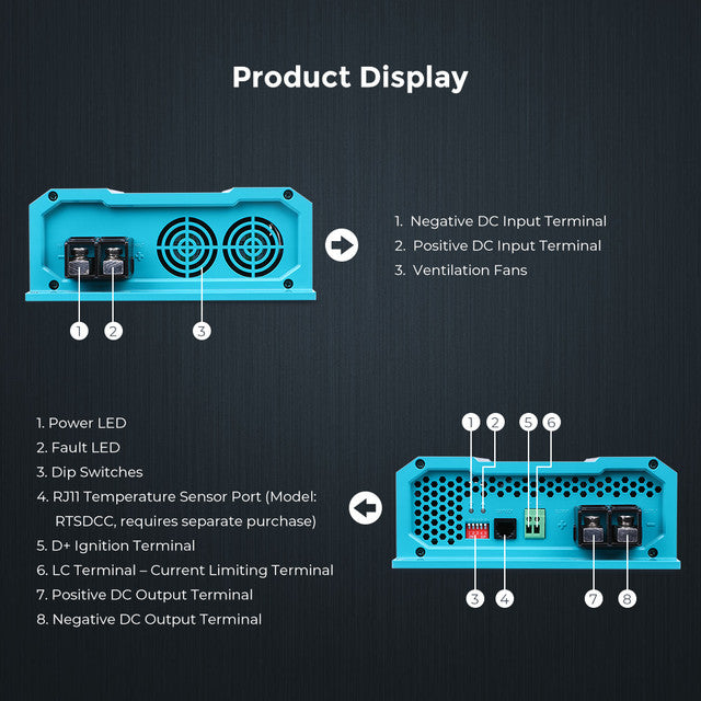 Renogy 12V 20A DC to DC Battery Charger