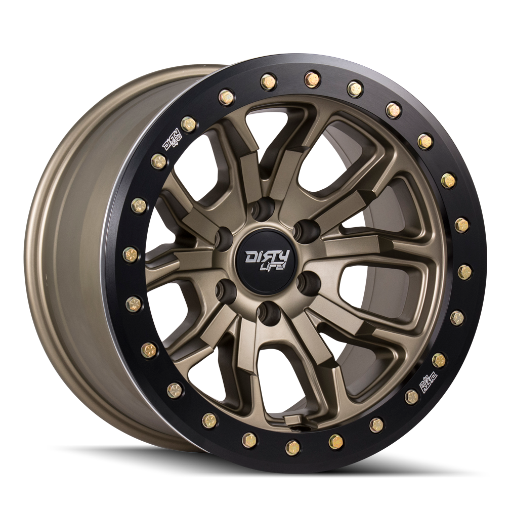 DIRTY LIFE 17x9 12N 5x127 CB71.6 Dual Tek DT1 Satin Gold Black Lip 1542KG