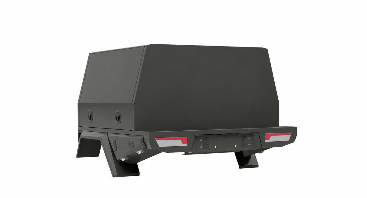 1400mm Chassis Mount - Matte Black, opposite rear three-quarter view, clean white background