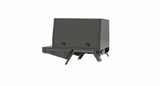 1400mm Chassis Mount - Matte Black, side front view, clean white background
