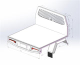 Aluminium Dual Cab Tray with Trundle - 1700mm - Matte Black