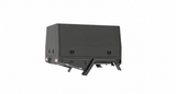 1700mm 3-Door Chassis Mount - Matte Black, side rear view, clean white background