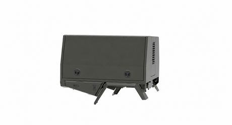 1700mm Toolbox Chassis Mount - Matte Black, side front view, clean white background