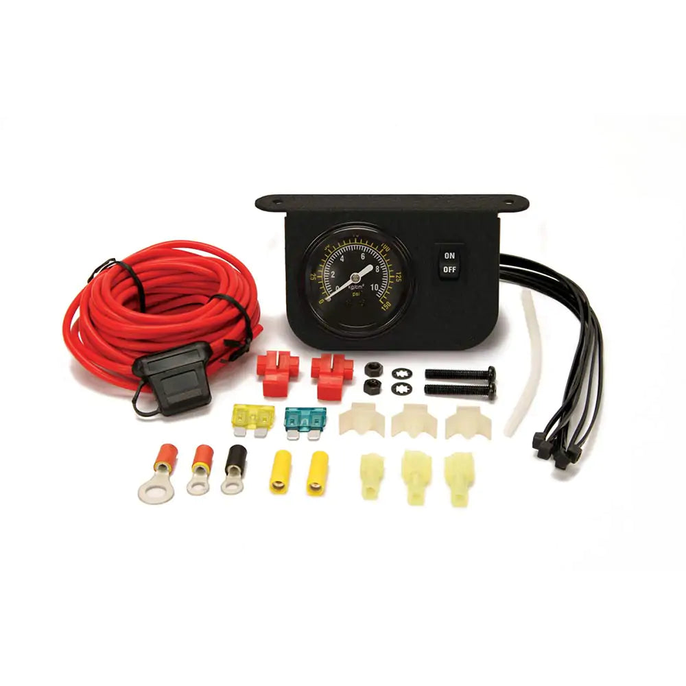 Bushranger ViAir Illuminated dash panel gauge kit, 30amp