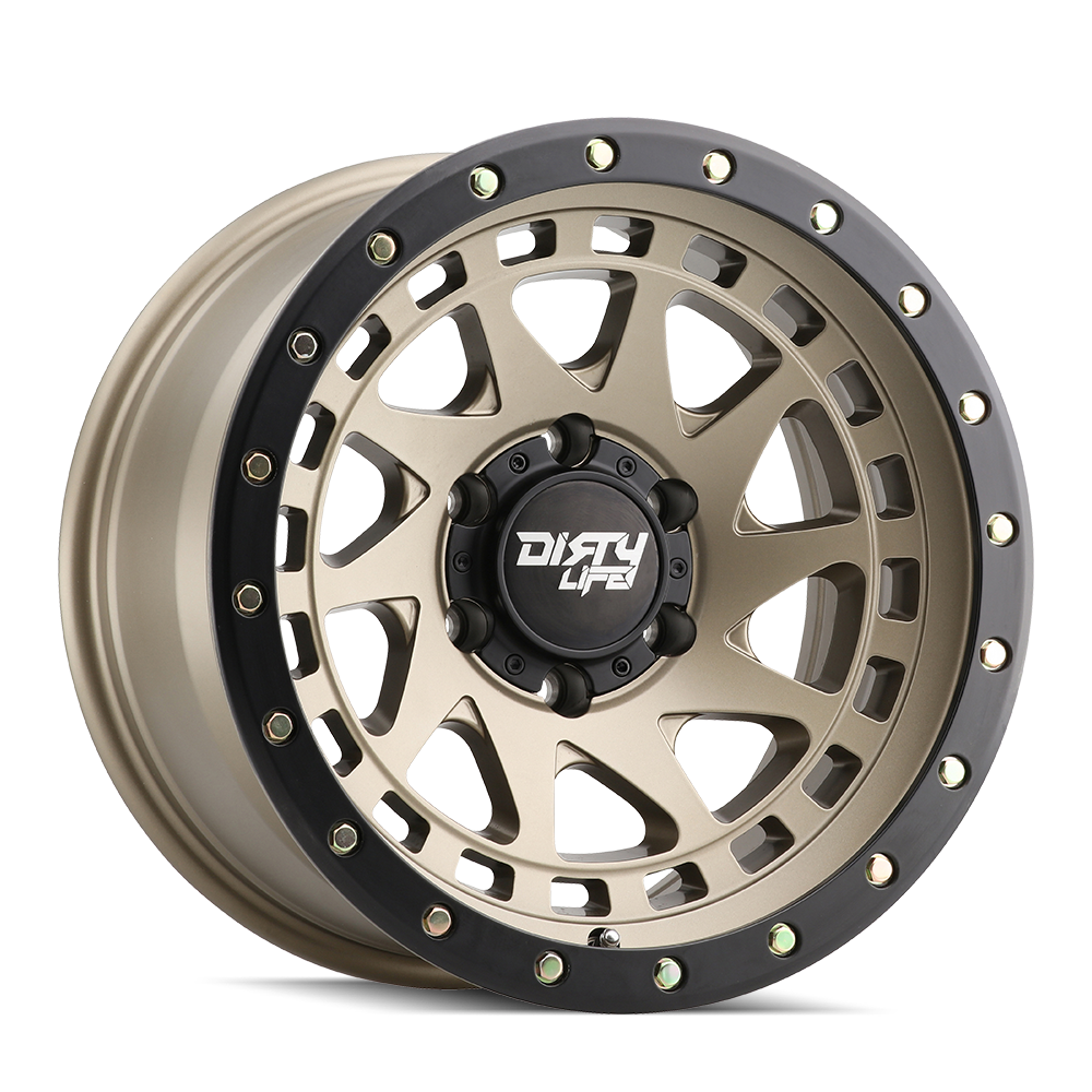 DIRTY LIFE 17x9 0P 6x114.3 CB66.1 ENIGMA PRO Satin Gold Black Lip