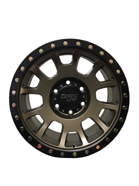 DIRTY LIFE 17x8.5 5P 6x139.7 CB106.2 SCOUT Matte Gold Black Lip DNR