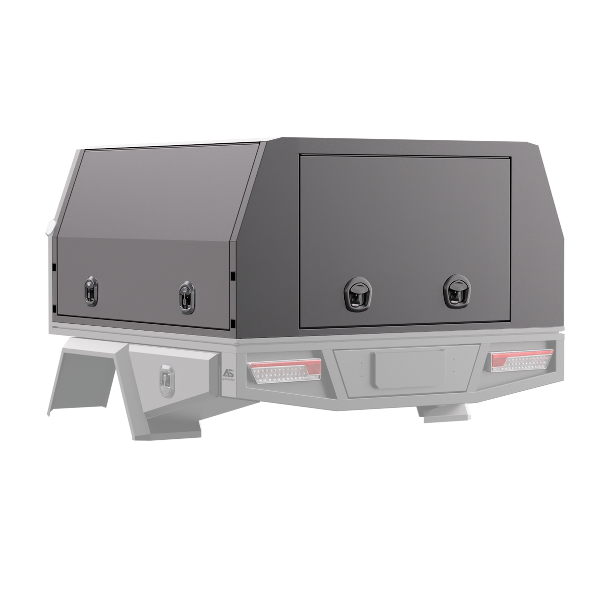 1700mm Aluminium 3 Door Canopy - Matte Black