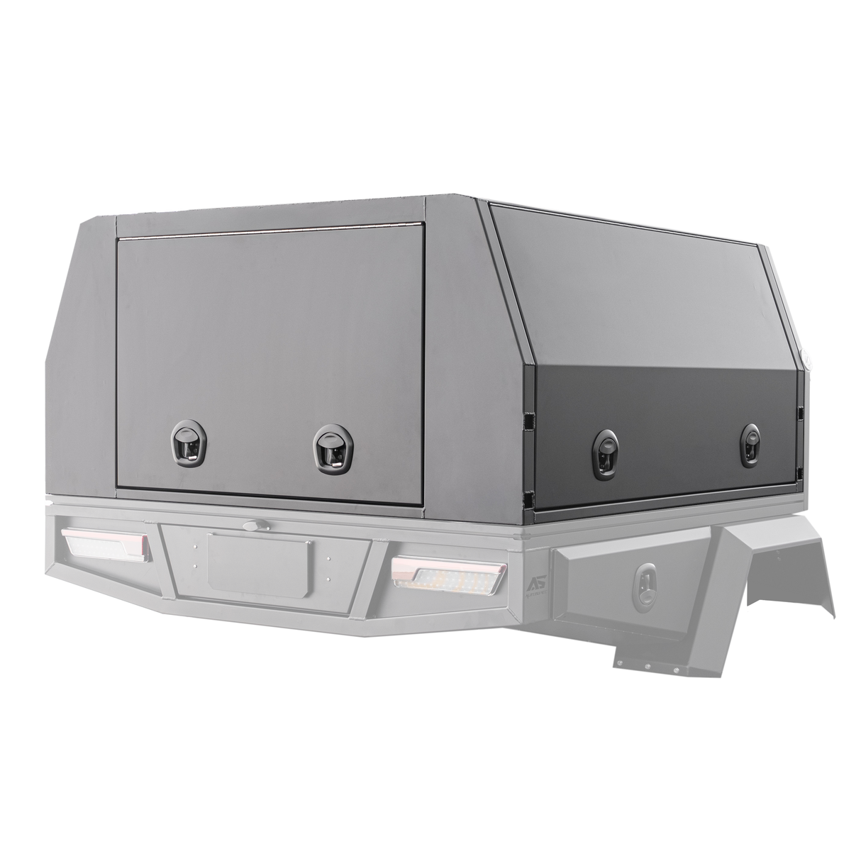 1700mm Aluminium 3 Door Canopy - Matte Black