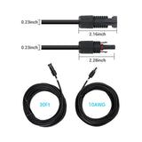 Solar Panel to Charge Controller Adaptor Kit 30 Ft 10 AWG