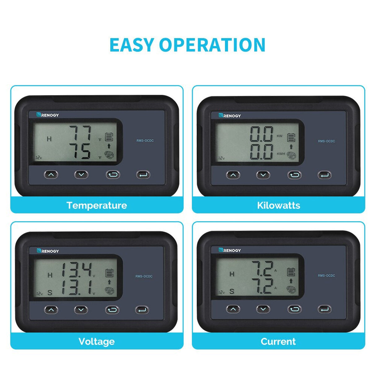 Renogy Monitor for DC-DC Battery Charger with MPPT