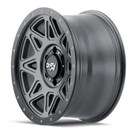 DIRTY LIFE 17x9 0P 5x150 CB110.1 THEORY Matte Gunmetal Black Lip (AW-4)