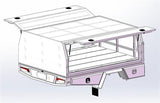 2500mm Aluminium American Truck Canopy - Black