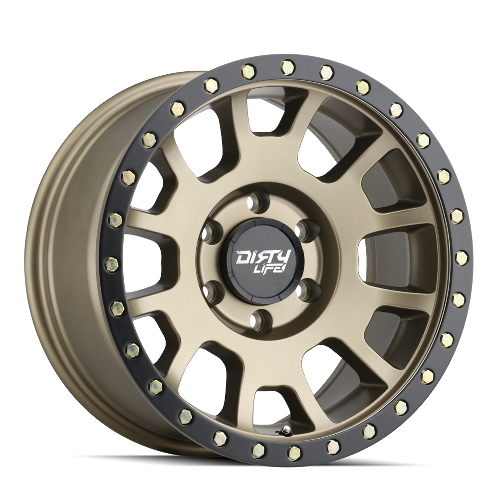 DIRTY LIFE 17x8.5 5P 6x139.7 CB106.2 SCOUT Matte Gold Black Lip DNR