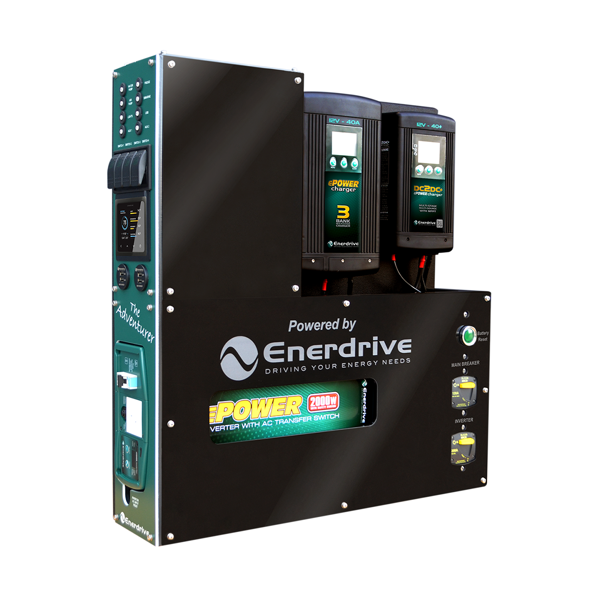 Enerdrive - Adventurer System 40AC 40DC 2000X Inc Simarine SCQ50