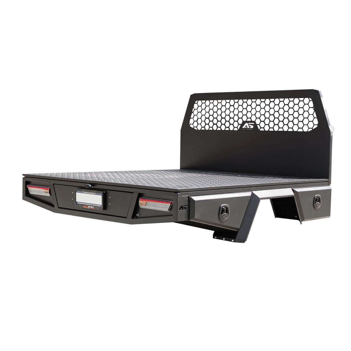 Aluminium American Truck Tray with Trundle - 2200mm - Matte Black