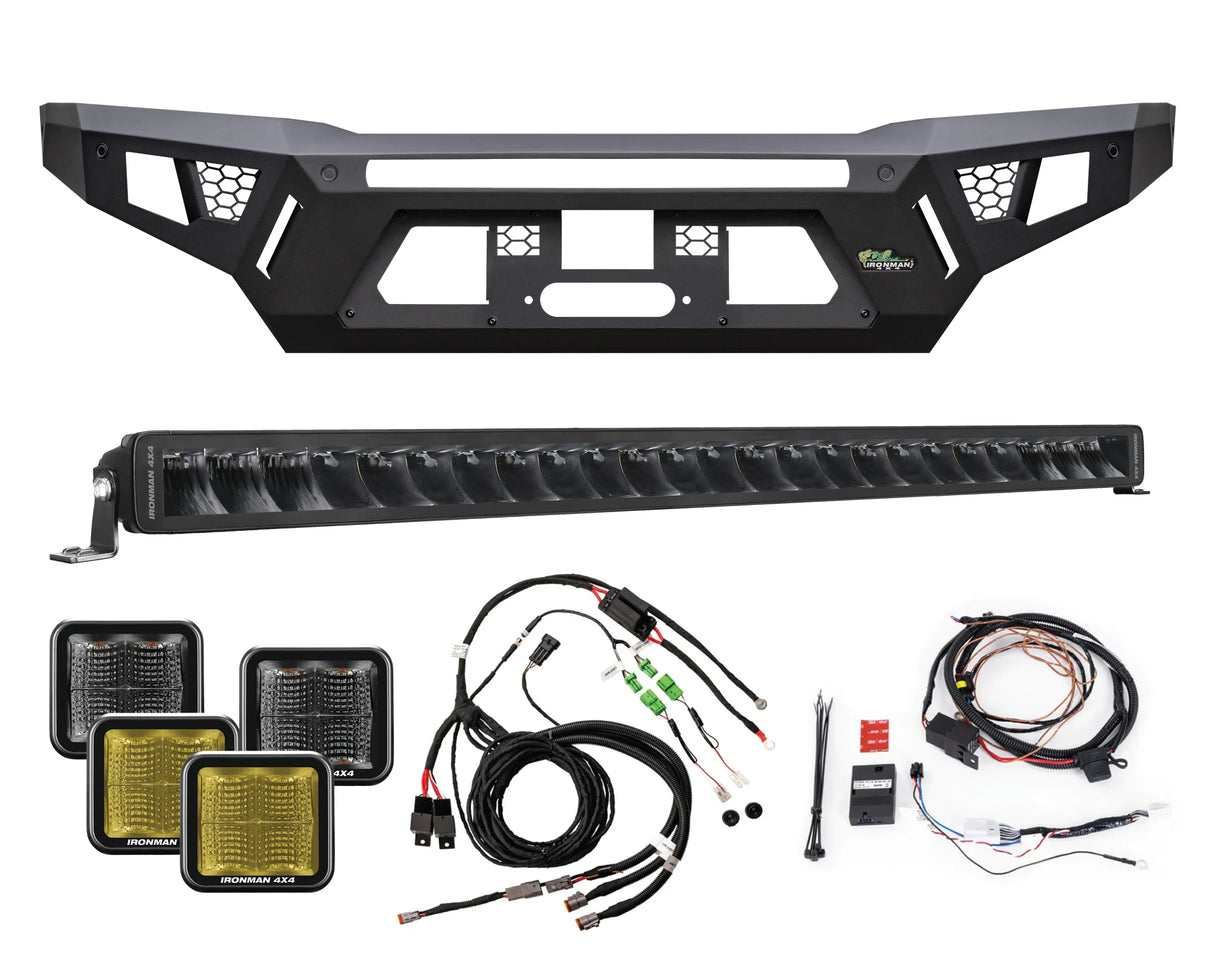 Ironman 4x4 Raid Bull Bar Kit Integrated Recovery Points HILUX - 8/2020+