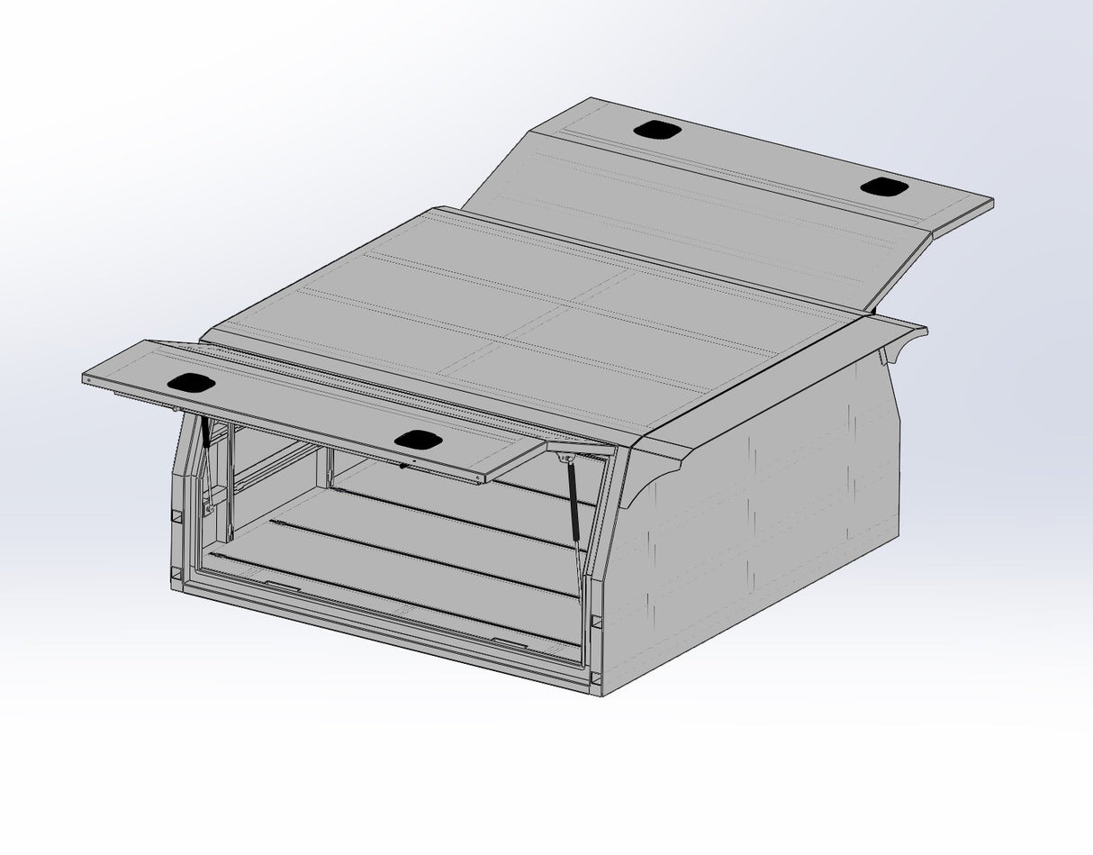 AS Aluminium Canopy 1700mm - Matte Black