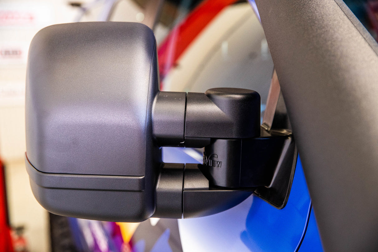 Clearview Towing Mirrors [Next Gen, Pair, Indicators (Cat 6), Electric, Black] - Toyota LandCruiser 200 Series, Lexus LX 570