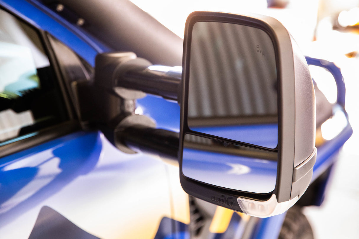 Clearview Towing Mirrors [Next Gen, Pair, Electric Kit, Electric, Chrome] - Toyota LandCruiser 70 Series