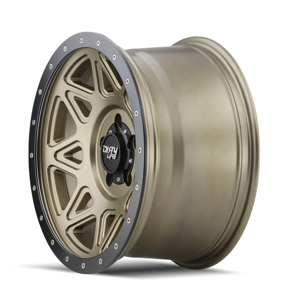 DIRTY LIFE 17x9 20P 6x139.7 CB110.1 THEORY Matte Gold Black Lip 1600KG