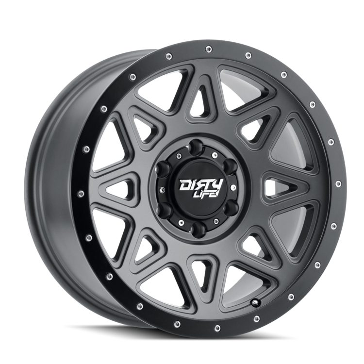 DIRTY LIFE 16x8 0P 5x150 CB110.1 THEORY Matte Gunmetal Black Lip 1450KG