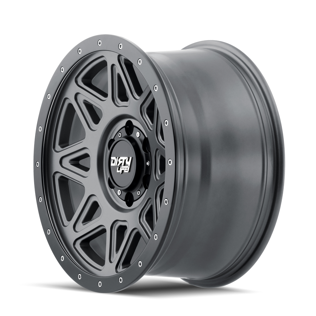 DIRTY LIFE 18x9 25P 6x139.7 CB110.1 THEORY Matte Gunmetal Black Lip 1600KG DNR