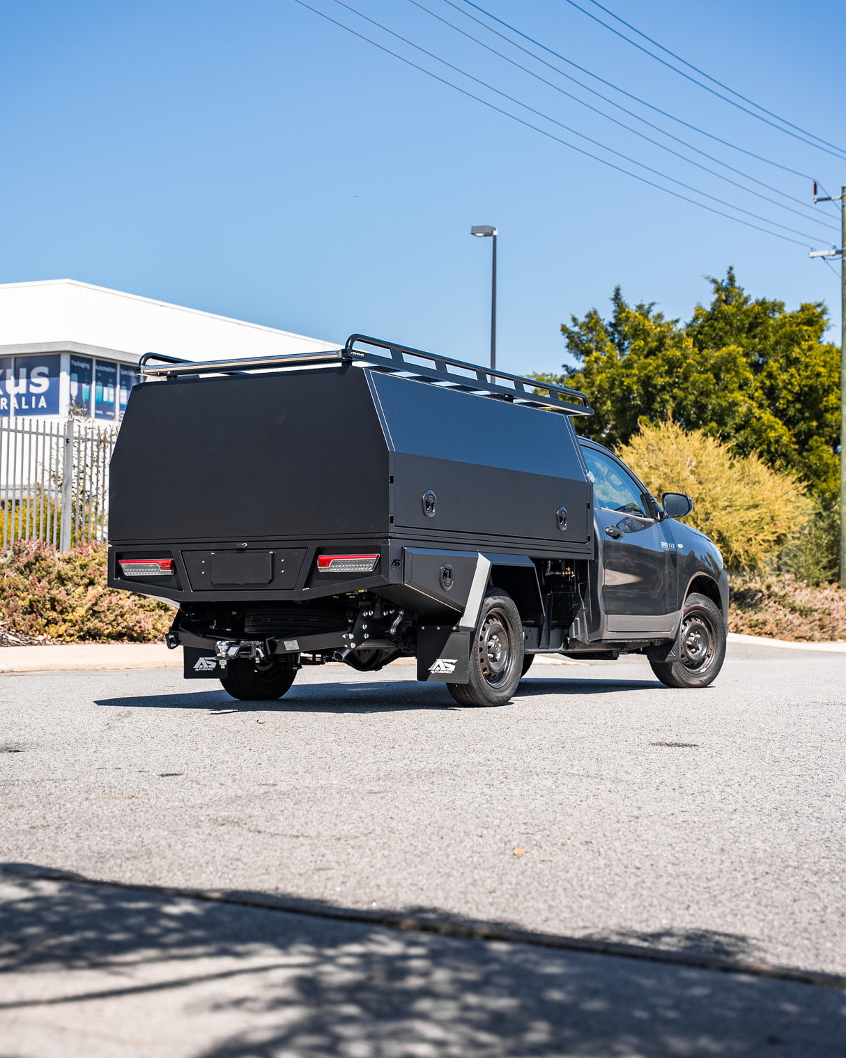 2400mm Aluminium Canopy - Matte Black