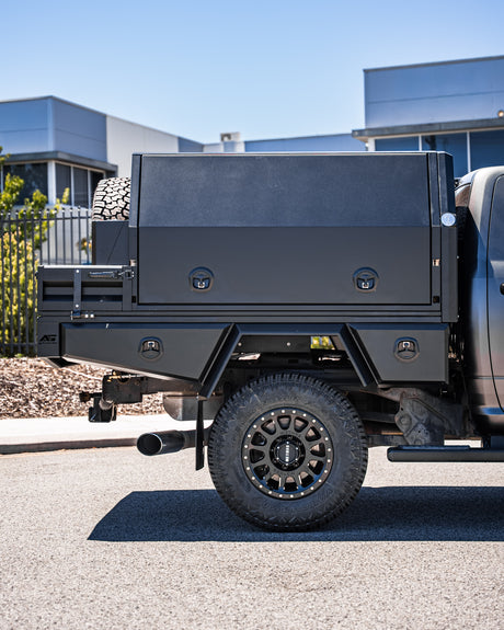 Heavy Duty Tray Side Kit for American Trucks - 600mm - Matte Black