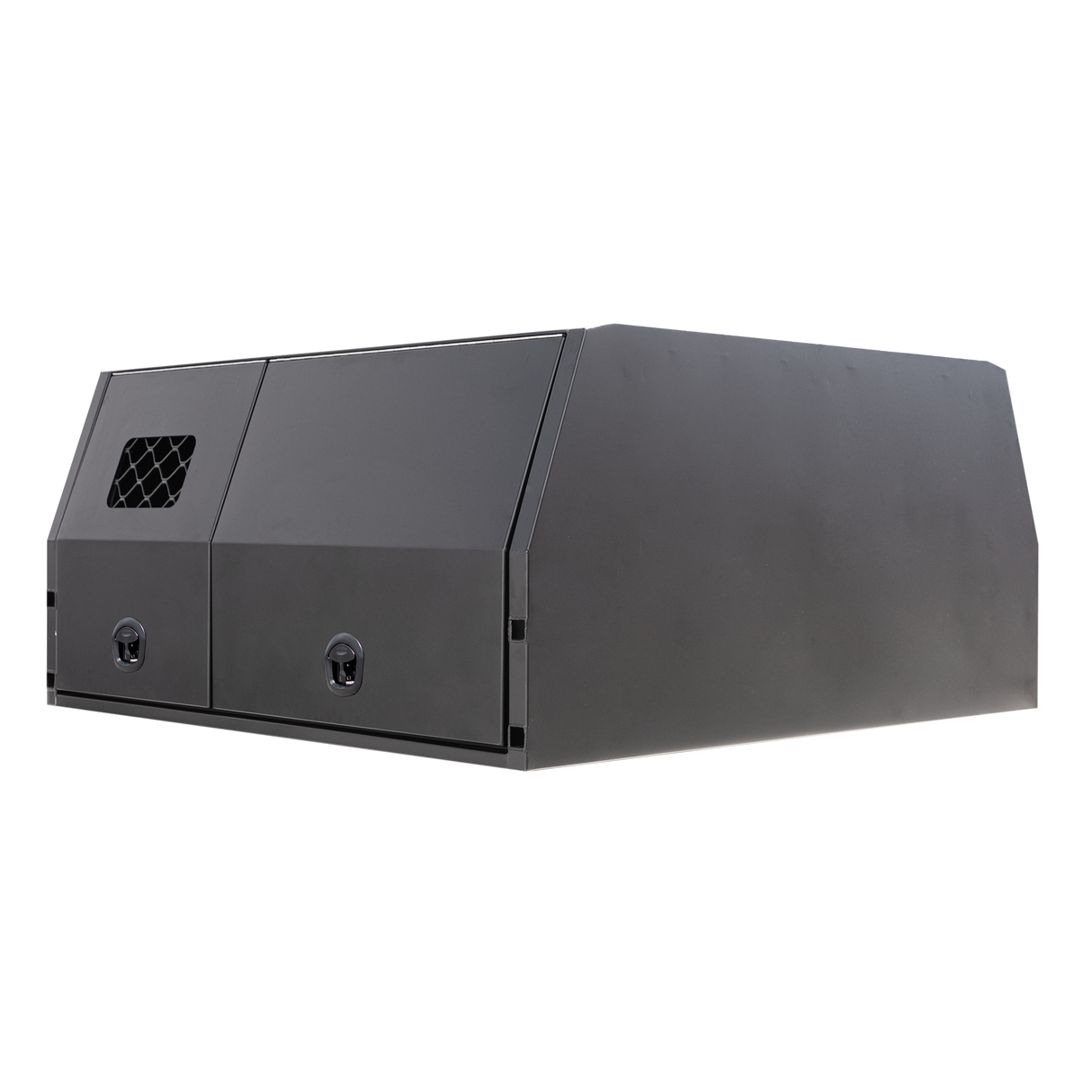 1700mm Aluminium Canopy with Dog Box Section - Matte Black