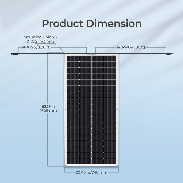 Renogy 12Volt 200W Lightweight and Flexible Solar Panel