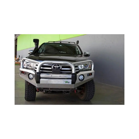 Polished Alloy Bull Bar to suit Toyota Hilux Revo 2015 to 4/2018 (Suits Wide Body Models Only - Hi-Rider 4x2/Dual Cab 4x4/Extra Cab 4x4 Workmate SR and SR5)