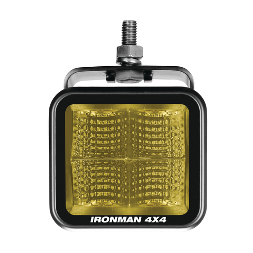 Ironman 4x4 20W Bright Cube Flood Beam LED Cube Light - Amber