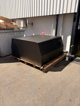 Scratch & Dent - 1700mm Aluminium Canopy with Dog Box Section - Matte Black SNDB-001