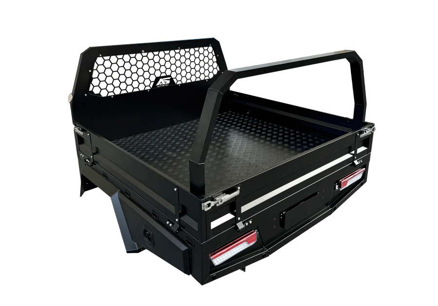 AS Aluminium Single Cab Tray 2400mm - Matte Black